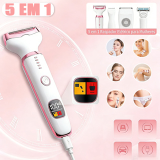 Aparador Cortador Depilador Feminino 5 em 1 de Pelos Sobrancelhas e Intimo Rosa 110V/220V M7 em Oferta na Shopee