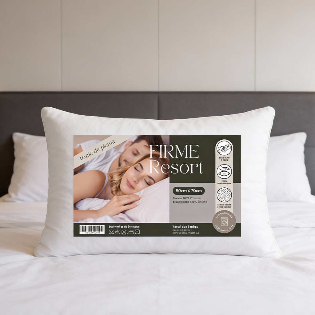 Travesseiro 50x70cm Alto e Firme  Antialérgico Extra Macio Microfibra 100% Sintética Premium em Oferta na Shopee