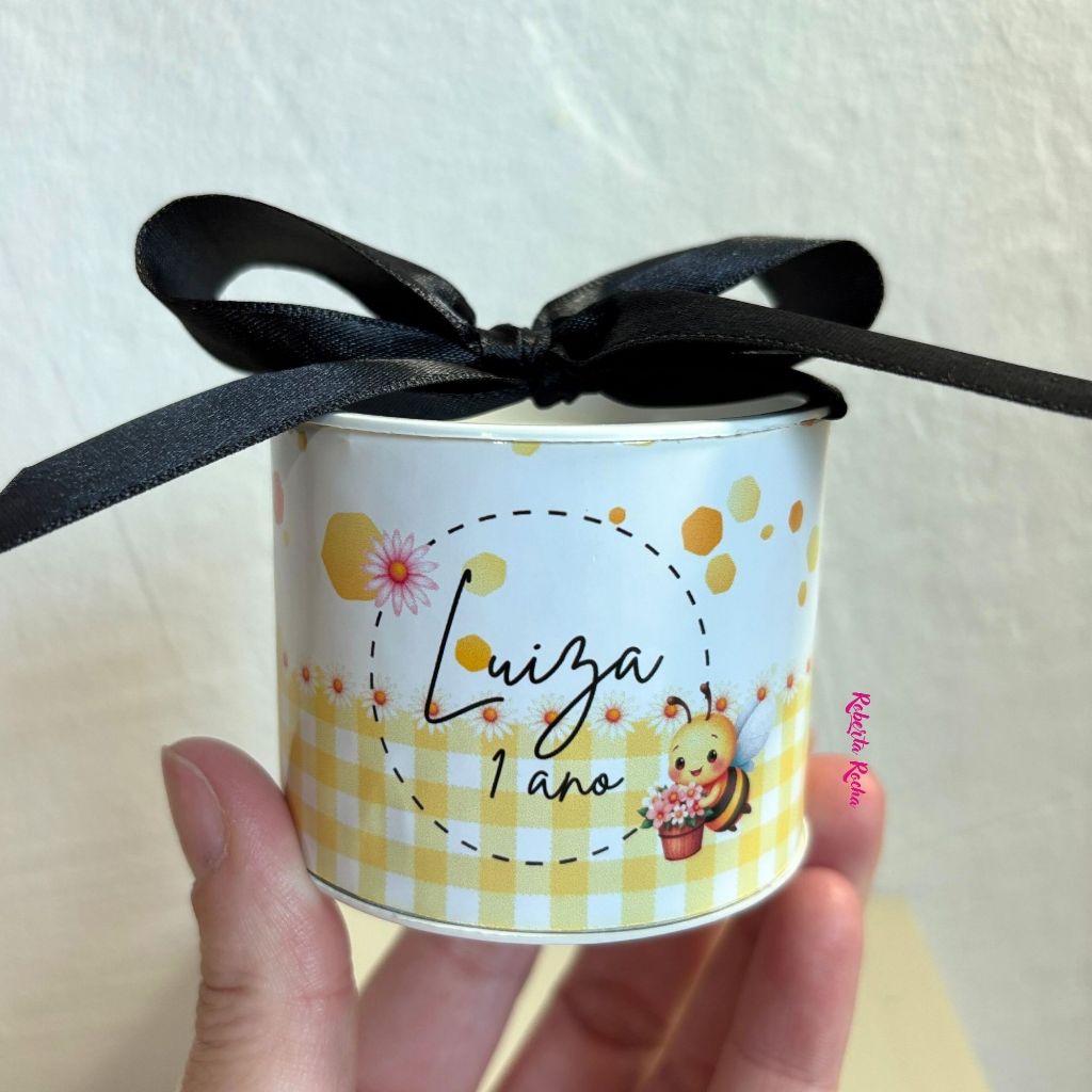 Tubolata lembrancinha personalizada ABELHINHA | Lembrancinha de Aniversário | Festa Infantil  5x6 cm