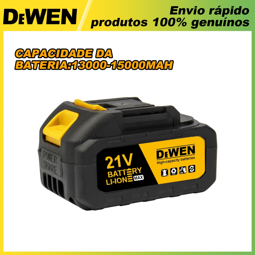 Bateria Ferramenta Universal 21v 15000mAh Íon Lítio compatível com ferramentas elétricas sem fio