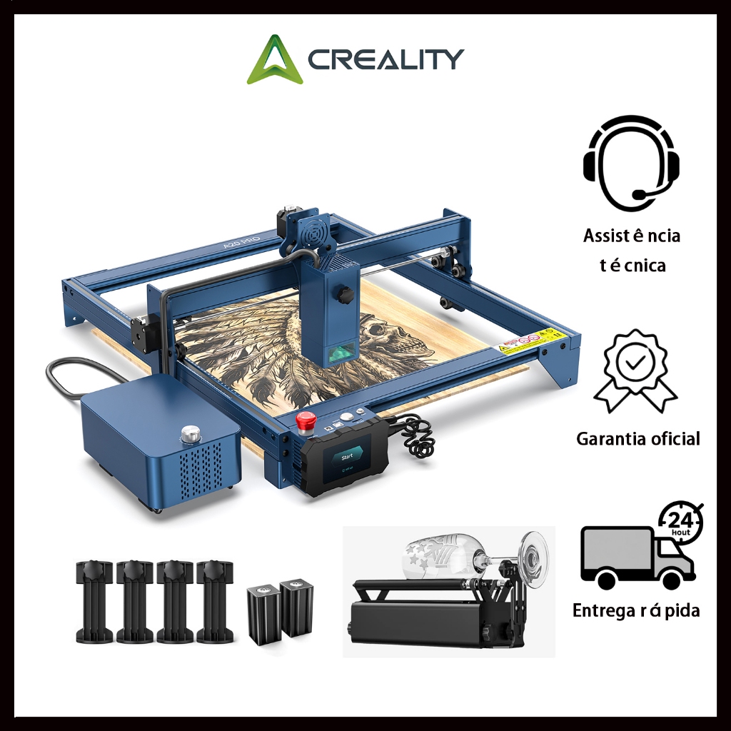 ATOMSTACK A20 Pro 360° Rolo Para Máquina De Gravação A Laser para Corte de MDF Original em Oferta na Shopee