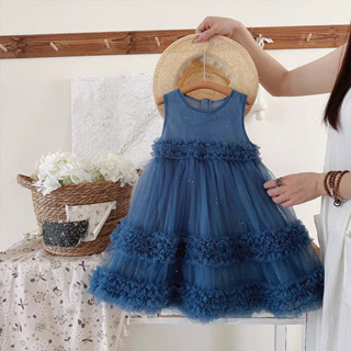 【Belezinha Moderna】Vestidos infantis importados em tule, adequados para todos os tipos de festas, macios e confortáveis. em Oferta na Shopee