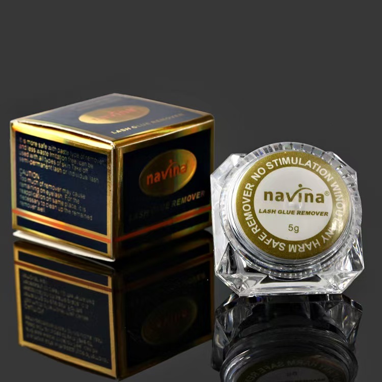 Removedor de Cola para Cílios Navina 5g Sem Irritação Seguro e Fácil de Usar Remove Extensão e Fio a Fio