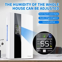 Desumidificador de ar elétrico antimofo 2000ml portátil 110/220v controle remoto Yesop