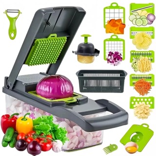 Cortador Multifuncional 16 em 1/6 em 1 Manual Fatiador Ralador de Legumes e Frutas em Oferta na Shopee