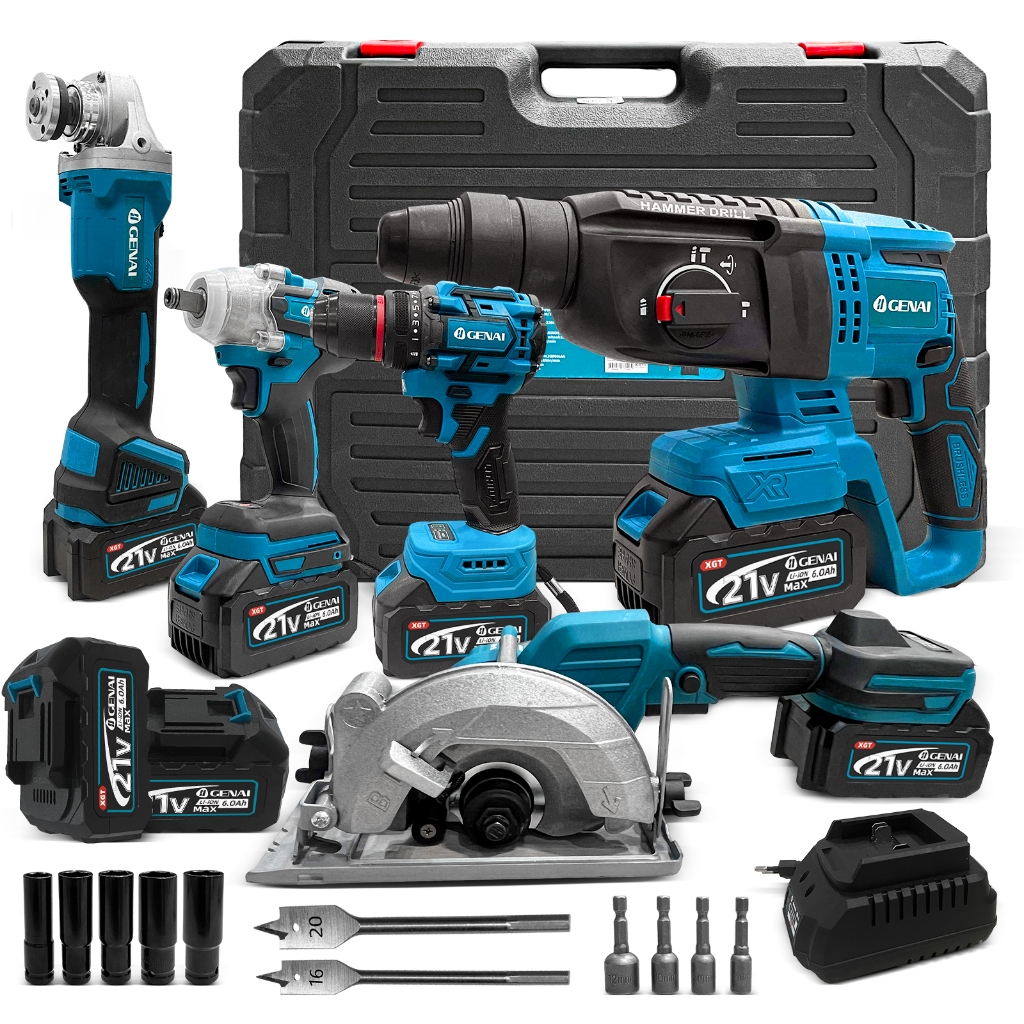 Kit de Ferramentas Sem Escova 5 em 1 com Bateria Lítio - Alta Potência Profissional em Oferta na Shopee