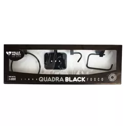 Kit Banheiro 5 Peças Quadra Black Valle Metais