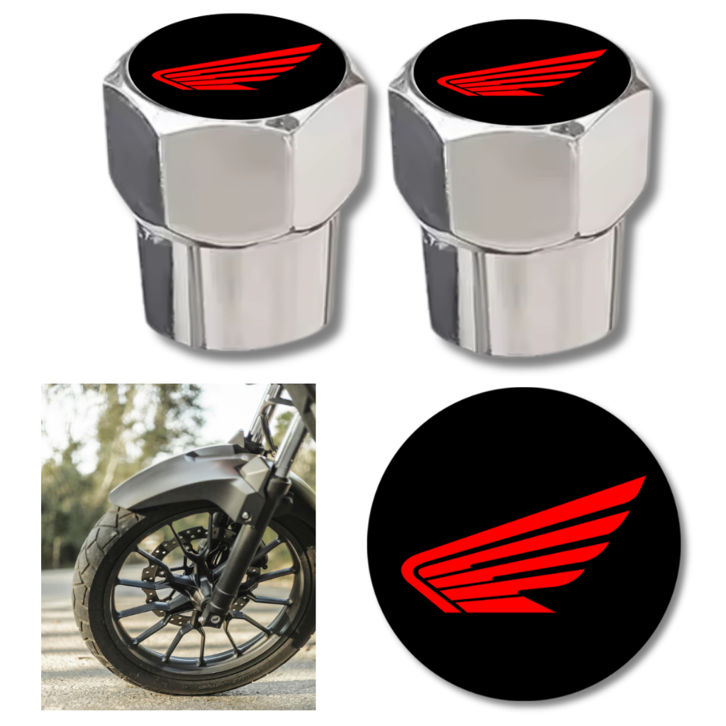 2 Tampa Bico Pneu Honda Moto Tampa De Válvula Metal Moto Automotivo Universal