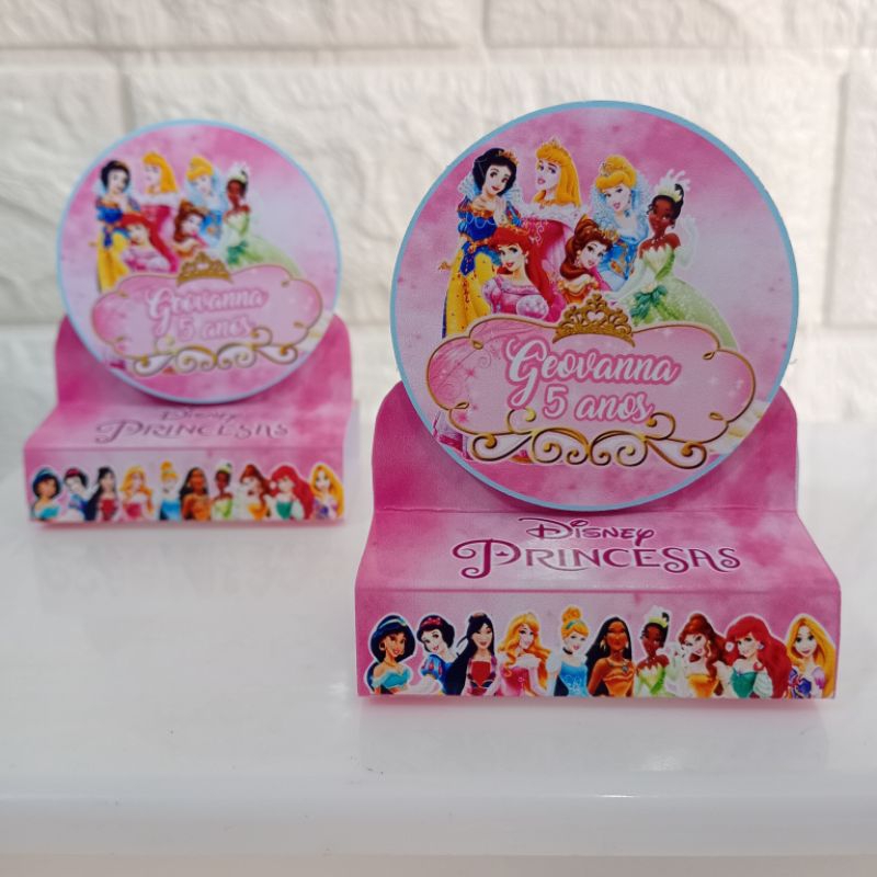 PORTA BIS DUPLO PRINCESAS DA DISNEY ( PEGUE E MONTE ) LEMBRANCINHA PERSONALIZADA FESTA INFANTIL MIMOS ANIVERSÁRIO