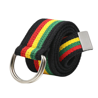 Cinto Reggae Rasta Listrado Tecido Lona Reforçado Unissex Ajustável Casual Roots Jamaica em Oferta na Shopee