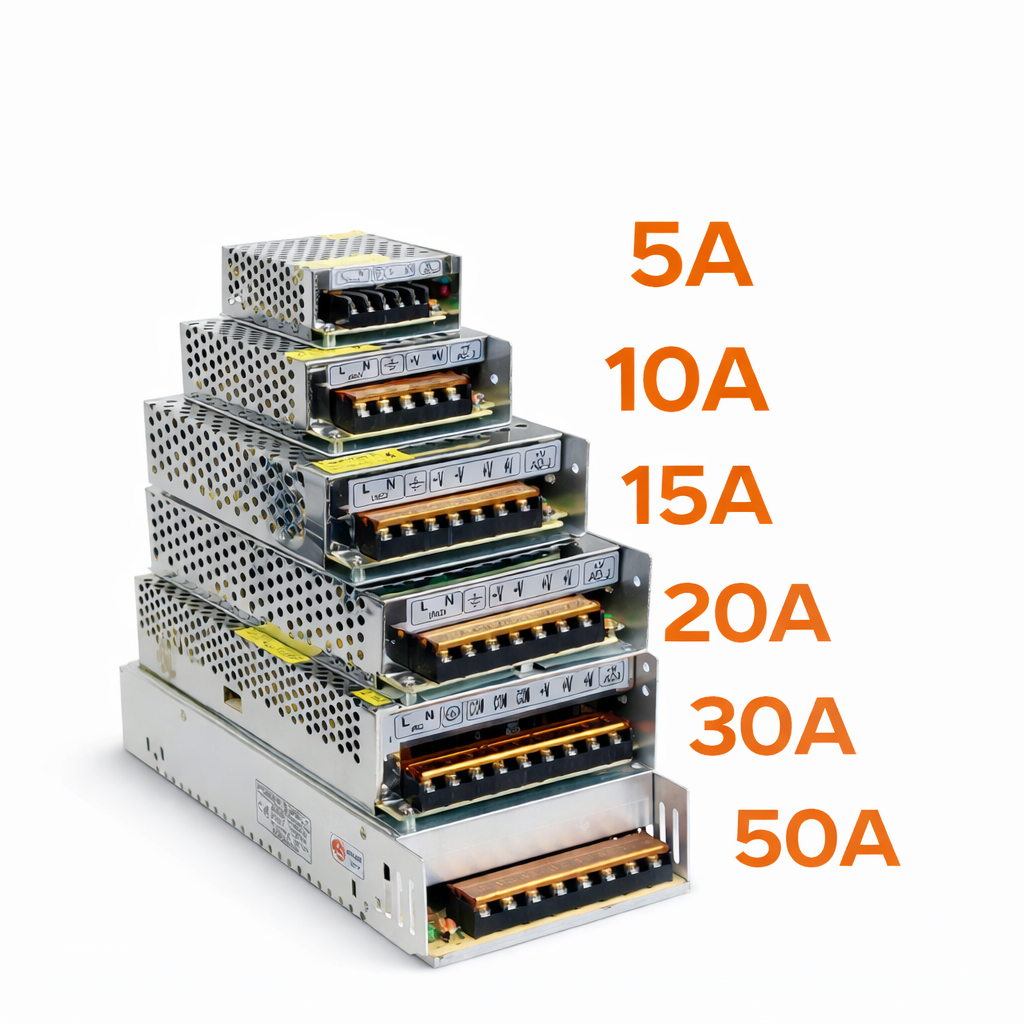 Fonte 12v 5a/10a/15a/20a/30a/50a Chaveada de Alimentação BIVOLT para Fita Led CFTV Colemia