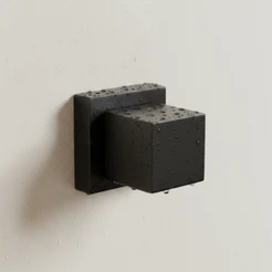 Acabamento Quadrado Para Registro Chuveiro Pressão / Gaveta 1/2 e 3/4 Preto ABS Padrão Deca