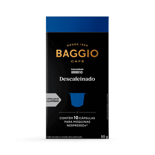 Baggio Café Cápsulas De Café Descafeinado Compatível Com Nespresso Contém 10 Cápsulas em Oferta na Shopee
