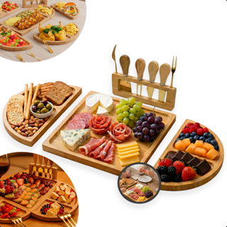 Petisqueira Tábua Queijos Frios Formato Coração Divisórias Talheres Dourados Facas Garfos Marrom em Oferta na Shopee