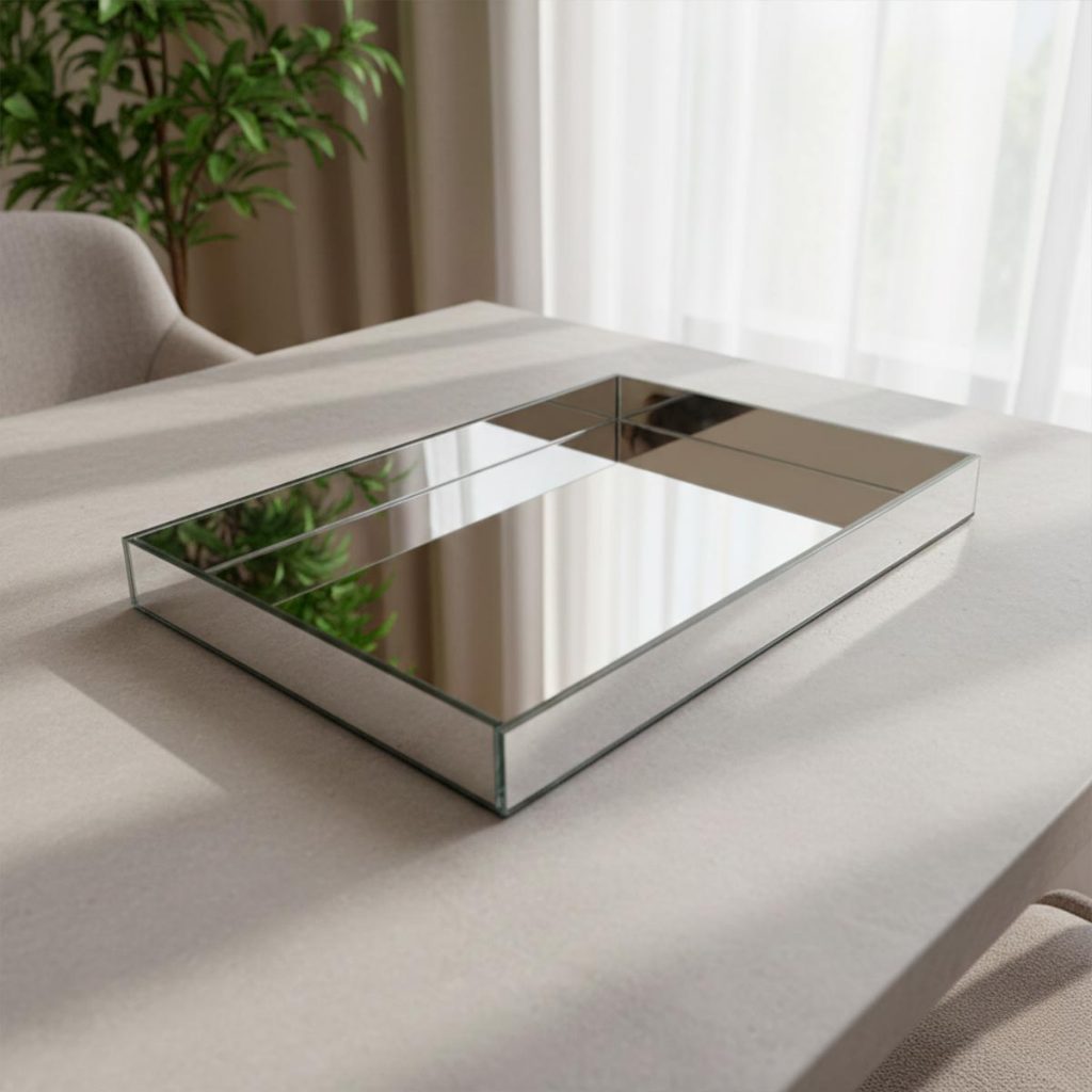 Bandeja Espelhada De Mesa Para Sala Jantar 30x40 Luxo para Aparador em Oferta na Shopee