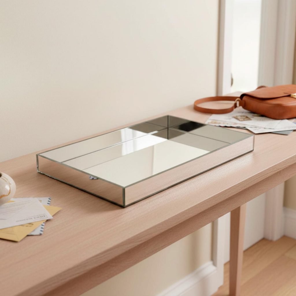 Bandeja Espelhada De Mesa Para Sala Jantar 30x20 Promoção Apartamento Decorativo Casa Perfume Luxo em Oferta na Shopee