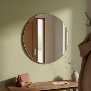 Espelho Multiuso Lapidado Redondo 60cm Diam. Fita Dupla Face em Oferta na Shopee