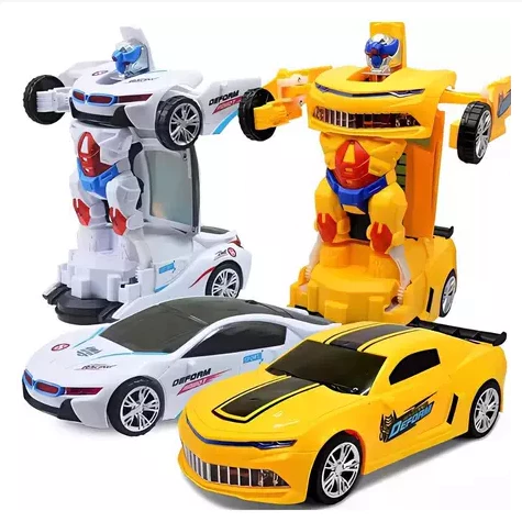 Carrinho Transformes Robô 2 em 1 Brinquedo Infantil Eletrônico Com Luz e Som Automáticos — imagem 1