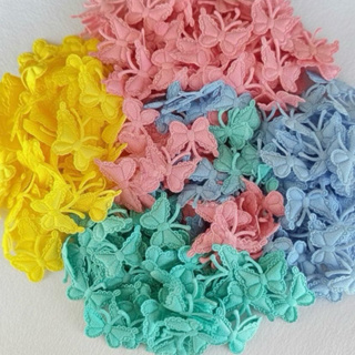 Borboletas em Tecido Presado 200/100/ 50 un Artesanato Lembrancinhas Apliques em Laços em Oferta na Shopee