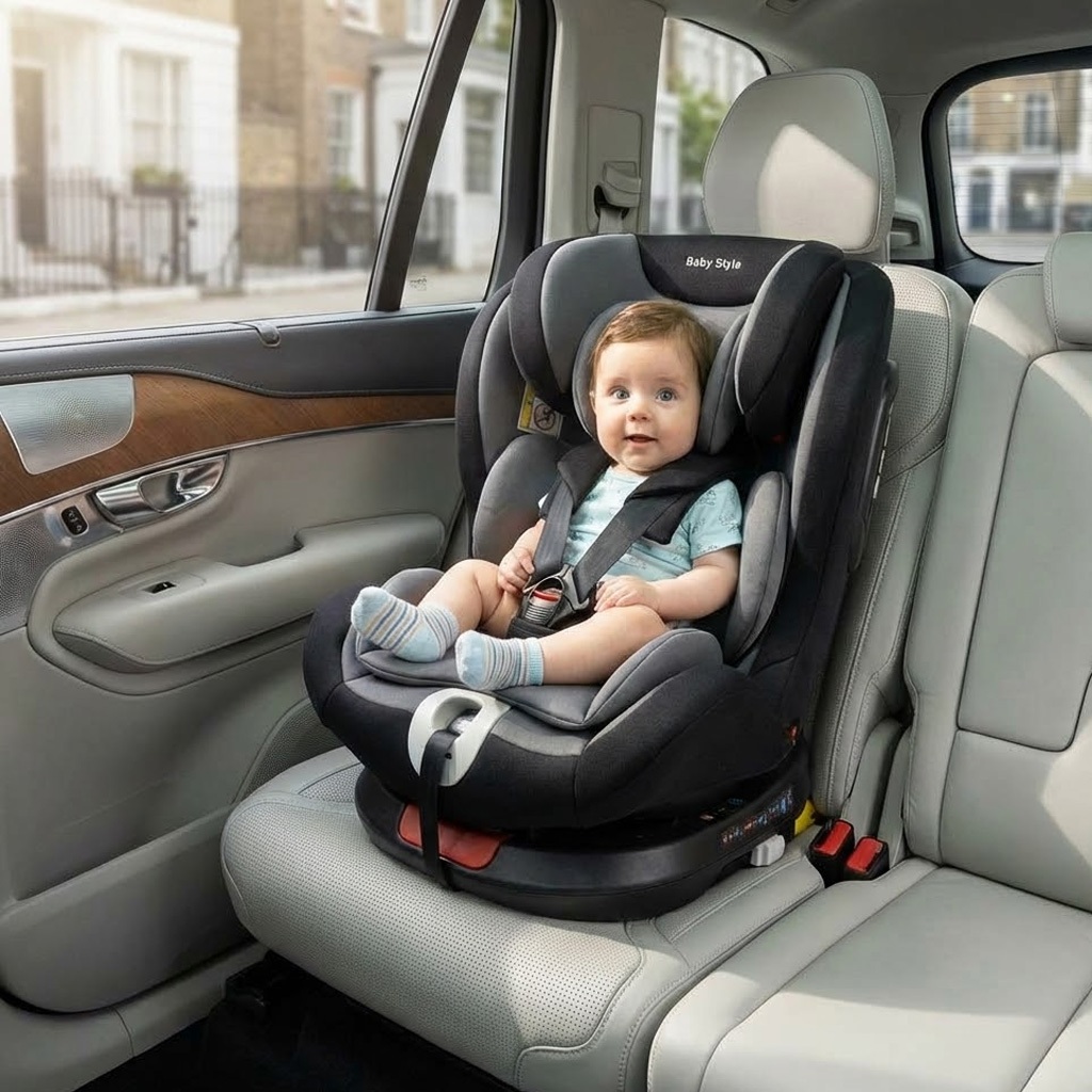 Cadeira Auto 0 a 36kg Cadeirinha de Bebê Isofix Rotação 360º Reclinável Top Tether Proteção Lateral