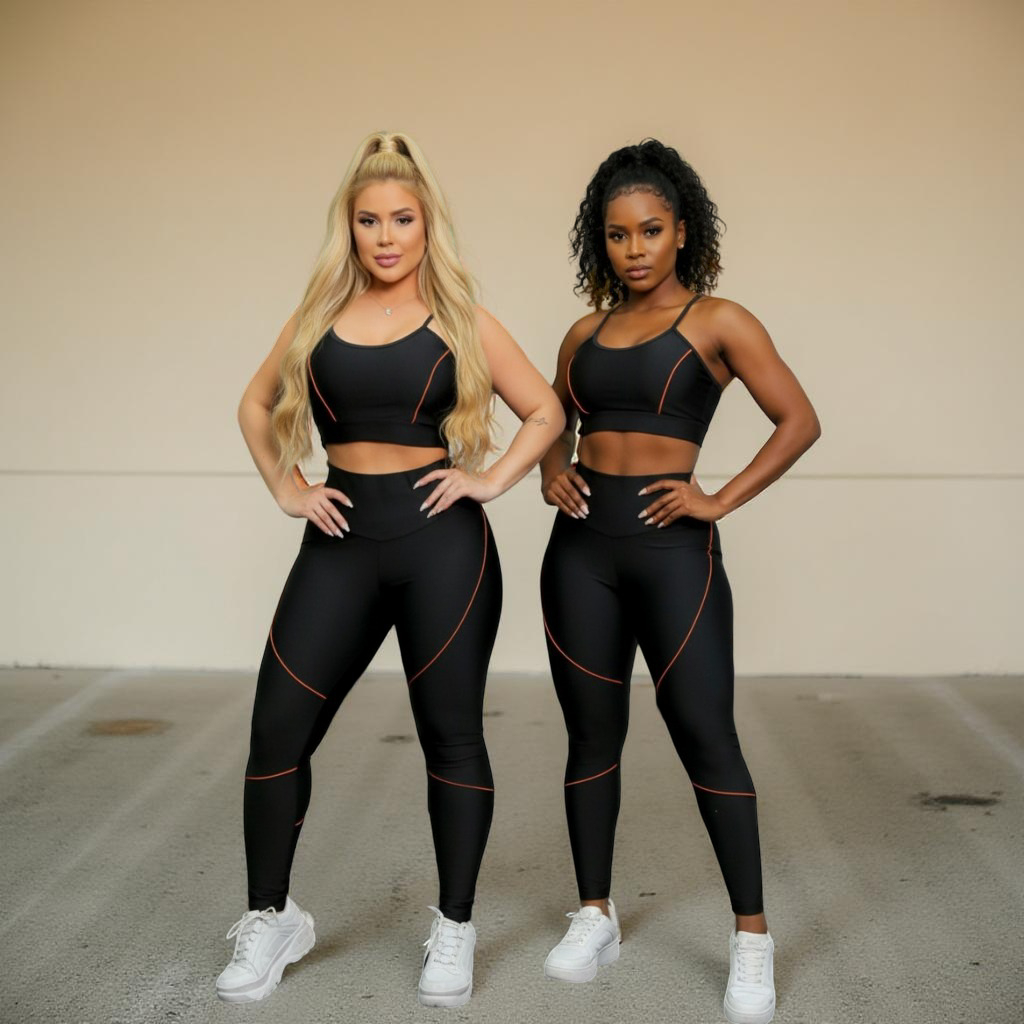 Conjunto Feminino Fitness Para Academia Com Bastante Elastano | Sem Transparência Promoção