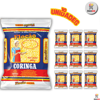 KIT Flocão de Milho Coringa 10 Unidades 500g - Sem Glúten - Cuscuz em Oferta na Shopee