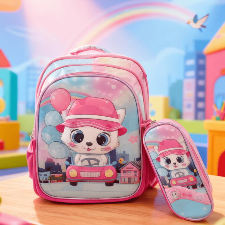Mochila Infantil Feminina Masculina + Estojo Mochilas Infantis Mochila Escolar Infantil Mochila Infantil Bolsa 
