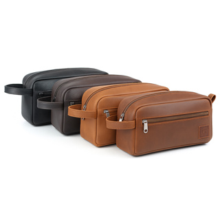 Necessaire Estojo Bolsa de Mão em Couro Bag Multiuso 2 Divisorias Reforçada Compacta em Oferta na Shopee