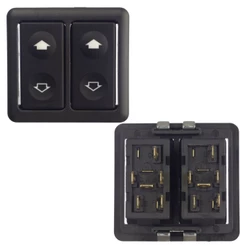 BOTÃO INTERRUPTOR VIDRO ELÉTRICO DUPLO UNIVERSAL 12 PINOS