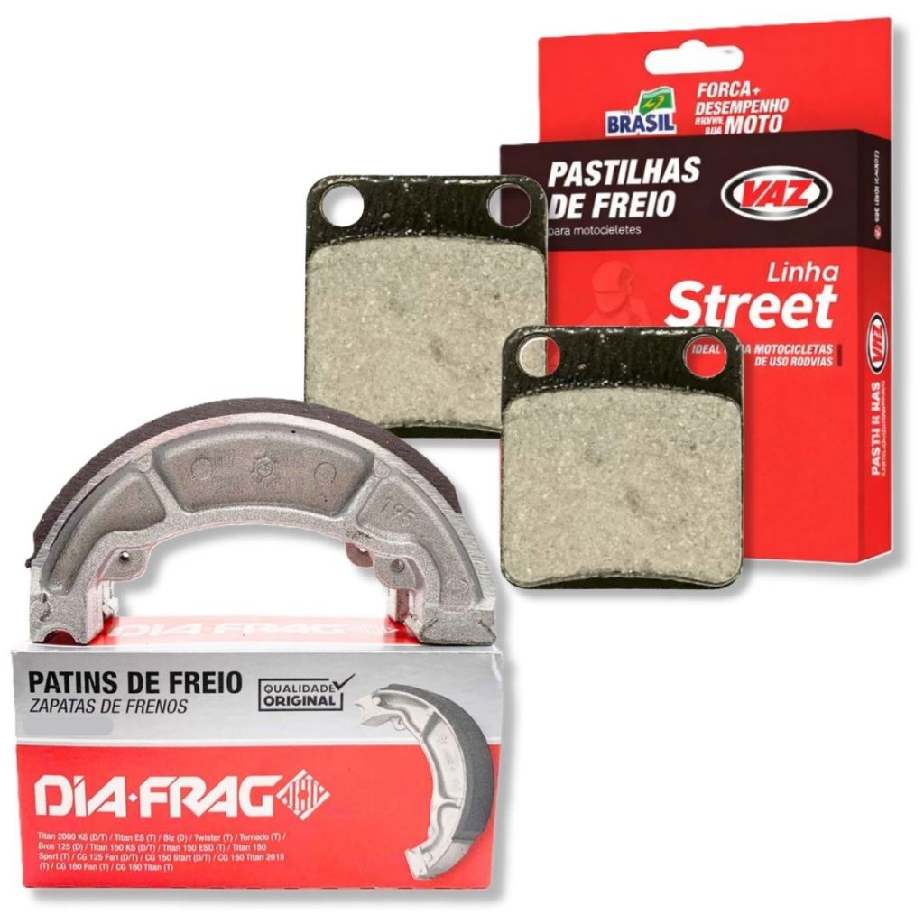 Kit Pastilhas de Freio e Lona Cbx 200 Strada 1994-2004 Vaz e Diafrag em Oferta na Shopee