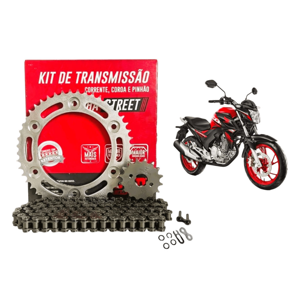 Kit Transmissao Relacao Completa Cb250 Twister 16 COM RETENTOR Reforçado Original DID