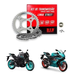 Kit Transmissão Relação tração DID Yamaha Yzf R3 Mt03 2016 2017 2018 2019 2020 2021 2022 2023 44x14 Com Retentor