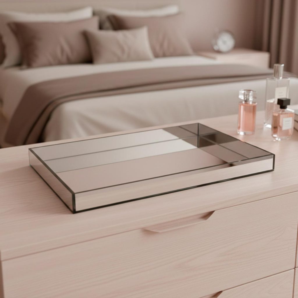 Bandeja Espelhada Decorativa Em Espelho Luxo 30x20 em Oferta na Shopee