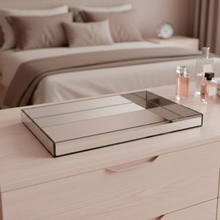 Bandeja Espelhada De Mesa Para Sala Jantar Bebidas Bar 30x20 em Oferta na Shopee