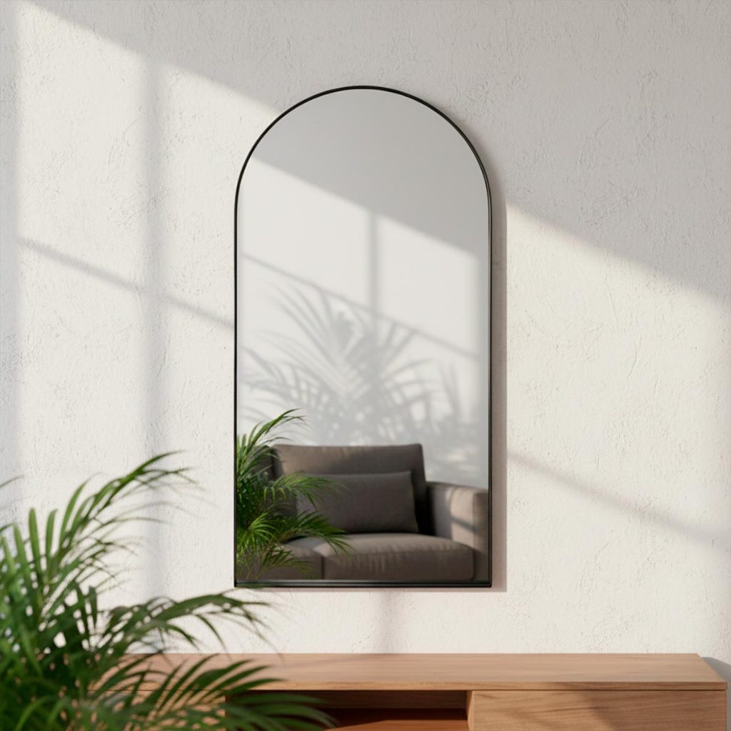 Espelho Clássico Vitral 110x50cm Parede Corpo Inteiro Sala Quarto Decorativo Bancada Moderno Couro em Oferta na Shopee