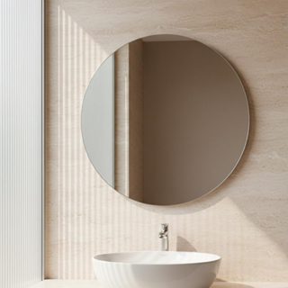 Espelho Redondo Lapidado 60 cm Decoração Casa Sala Banheiro em Oferta na Shopee