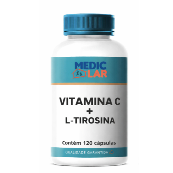 VITAMINA C 250mg + L-TIROSINA 150mg Certificada Medic Lar 30, 60 e 90 Cápsulas em Oferta na Shopee