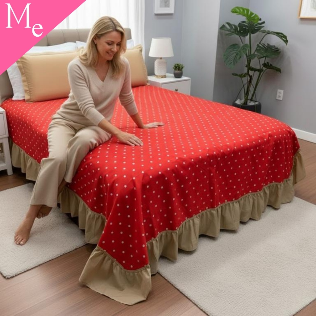 Colcha Casal Queen Charlotte 3 Peças | Cobre Leito Cama Box Elegante – Presente Perfeito em Oferta na Shopee
