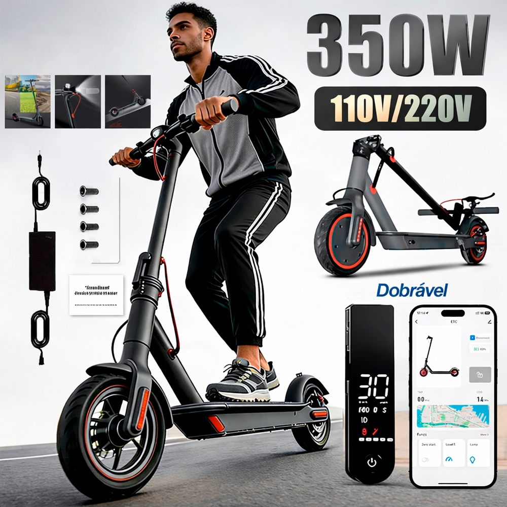 Patinete Elétrico Scooter Para Adultos 350W Capacidade de Carga de 150KG