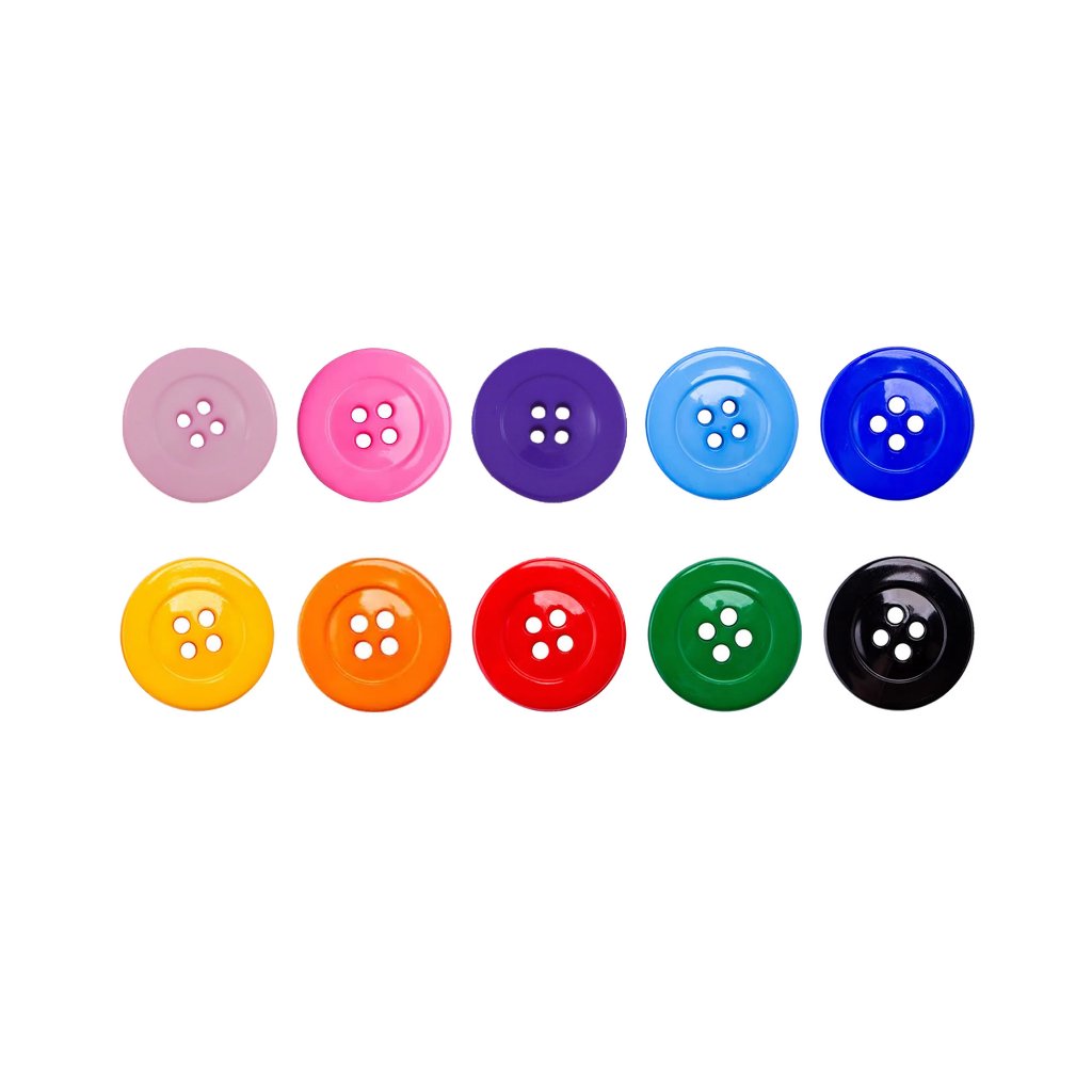 50 Botão Disco Voador 4 Furos 35mm Tam: 54 Colorido Sortido
