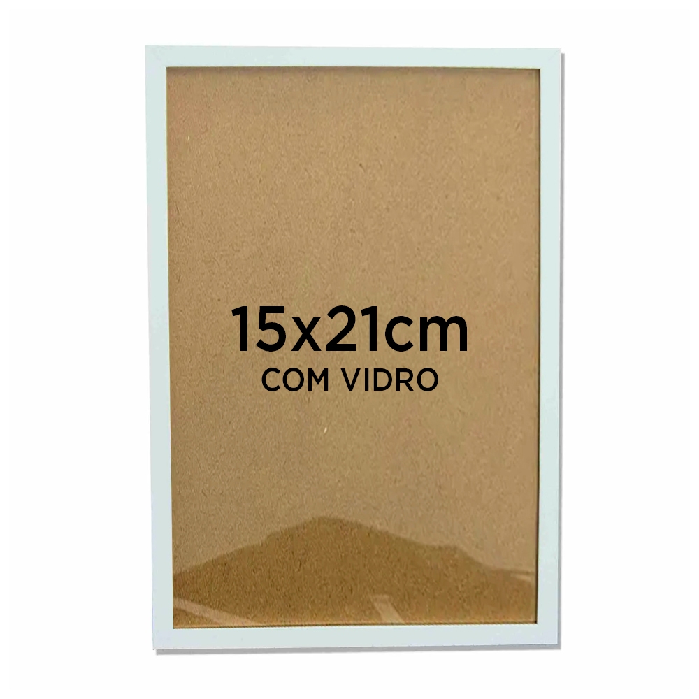 Moldura Para Quadro Decorativo A5 15x21cm Com Vidro - Várias Cores Moldura Para Quadro Decorativo A5 15x21cm Com Vidro -