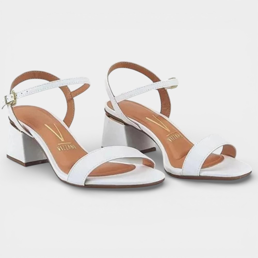 Sandália Vizzano Lisa Salto Bloco Feminina - Branco