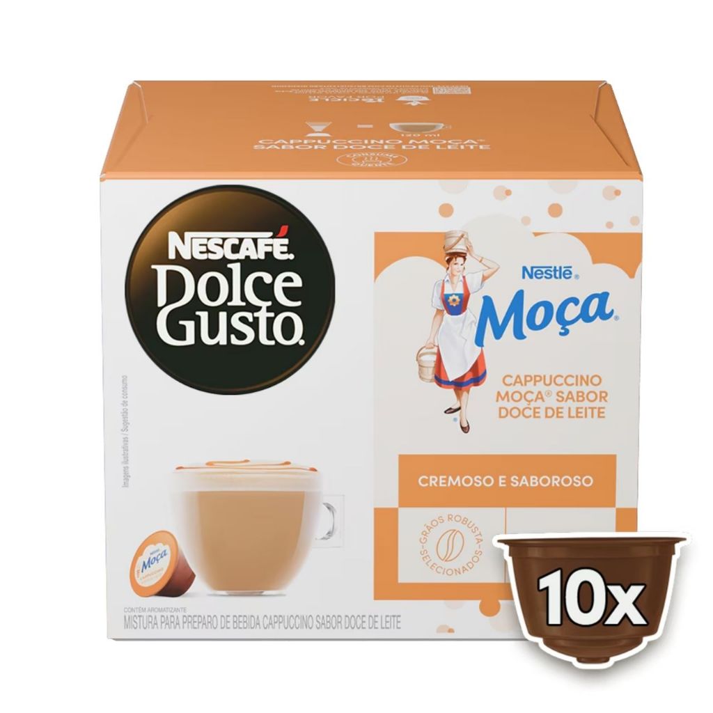 Dolce Gusto Moça Doce De Leite Cappuccino 10 Cápsulas Caixa Fechada Original