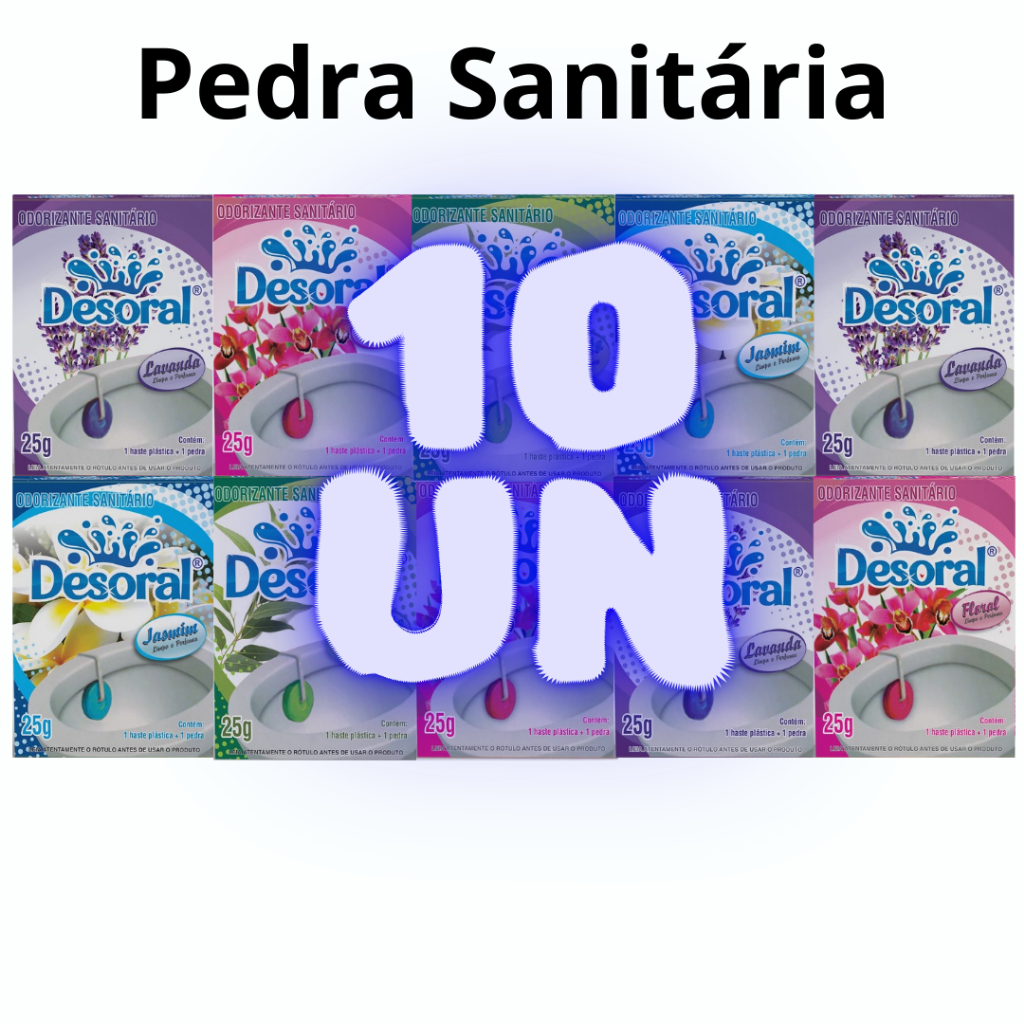10UN Aromatizante em Pedra para Vaso/Banheiro Desoral 25g em Oferta na Shopee