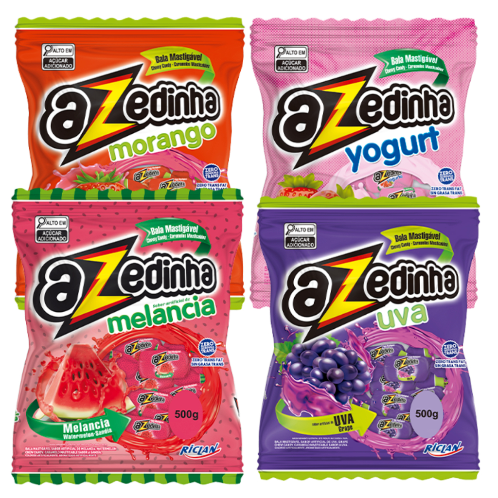 Balas Mastigáveis Azedinhas 500g Riclan – Ideal para Festas