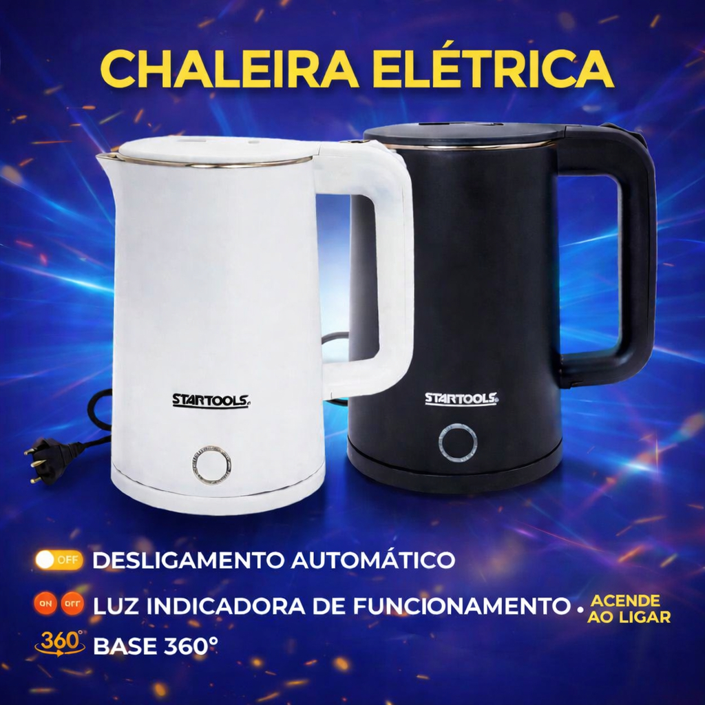 Chaleira Jarra Elétrica 127V 1000W 1,6L Base Led Indicativo Desligamento Automático