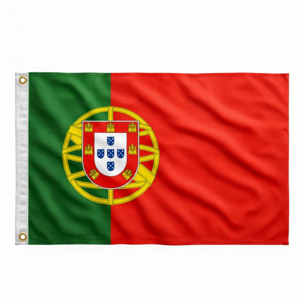Bandeira do Portugal Oficial S/Anilhas 90x60 Cm Cores Fortes