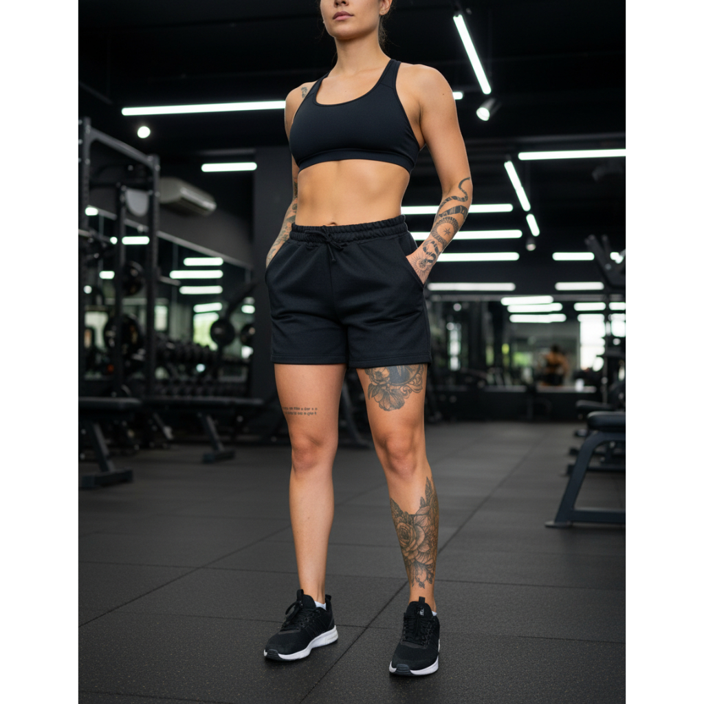 Bermuda de Moletom Feminina em Oferta na Shopee