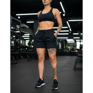 Bermuda de Moletom Feminina em Oferta na Shopee