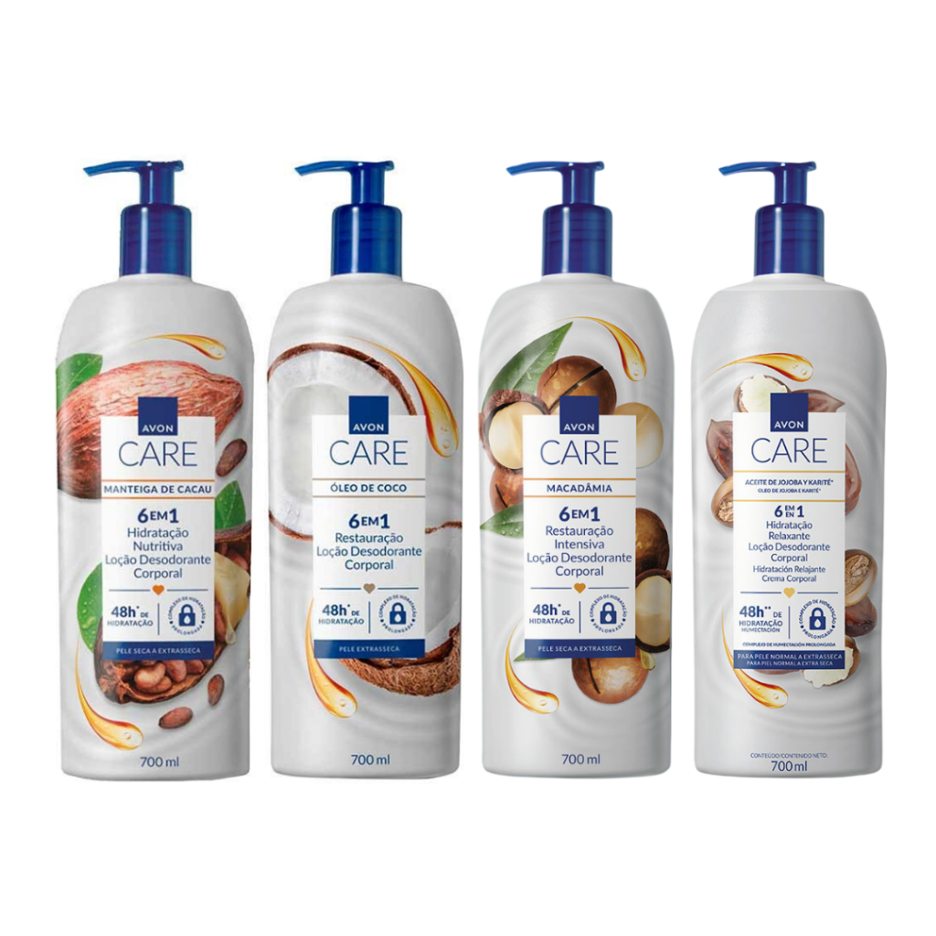 Creme Hidratante Corporal Avon Care Óleo de Coco Manteiga de Cacau Macadâmia Jojoba e Karité 700ml em Oferta na Shopee